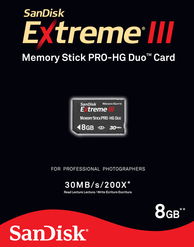 专业存储，极速体验 SanDisk Extreme III Memory Stick PRO HG 记忆卡媒体与零售营销策略